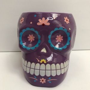 Day of the Dead purple sugar skull container